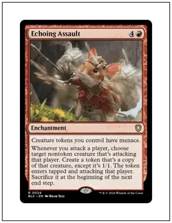 1x Echoing Assault, Bloomburrow Commander, Magic the Gathering MTG NM - Image 1