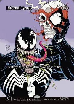 MTG Borderless Marvel Eternal-Legal MAR Infernal Grasp MINT - Image 1