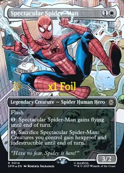 MTG Foil Borderless Marvel's Spider-Man PSPM Spectacular Spider-Man MINT - Image 1