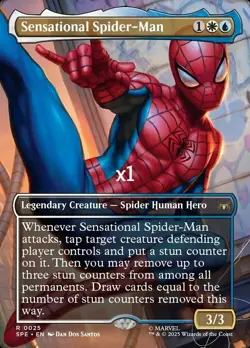 MTG Borderless Marvel's Spider-Man Eternal-Legal SPE Sensational Spider-Man MINT - Image 1