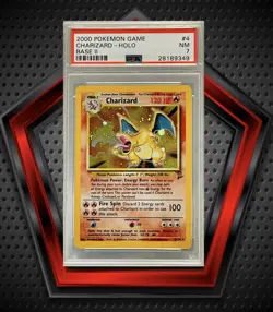 Charizard *PSA 7* 1999 Pokemon Game Base II #4 TCG NM - Image 1