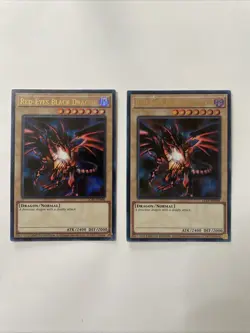 2x Yugioh Red Eyes Black Dragon LC01-EN006 Ultra Rare Limited Edition LP - Image 1