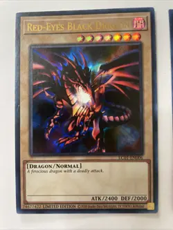 2x Yugioh Red Eyes Black Dragon LC01-EN006 Ultra Rare Limited Edition LP - Image 2