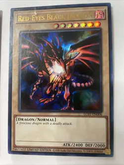 2x Yugioh Red Eyes Black Dragon LC01-EN006 Ultra Rare Limited Edition LP - Image 3