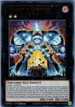 Yugioh Power of the Elements #POTE-EN047 Gigantic Spright 1ST EDITION NM - Image 1