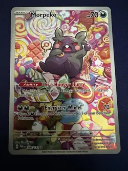 Pokemon TCG Morpeko Paradox Rift 206/182 Holo Illustration Rare Card - Image 1