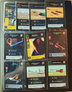 1999 Star Wars Young Jedi CCG Menace- Darth Maul FOIL! 150+ cards and 10 foils - Image 1