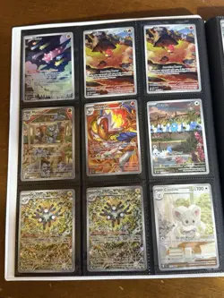 ASSORTMENT OF 60 POKEMON ILLUSTRATION RARE CARD LOT + NEW WHITE FLARE BINDER - Image 2