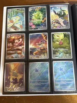 ASSORTMENT OF 60 POKEMON ILLUSTRATION RARE CARD LOT + NEW WHITE FLARE BINDER - Image 4