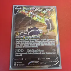 Pokemon Card Skuntank V 181/195 Ultra Rare Alternate Art Silver Tempest NM - Image 1