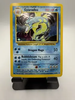 💥 Gyarados # 6/102 Holo Foil Base Set Rare Pokemon 1999 Vintage Card - Image 1