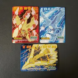 Legendary Birds Trio Pokemon Kids Cards | Articuno | Zapdos | Moltres | - Image 1