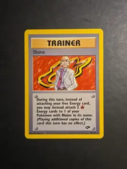 Pokemon Gym Challenge Blaine Non Holo Rare 1000/132 MP - Image 1