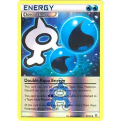 1x Double Aqua Energy - 33/34 - Uncommon - Reverse Holo Lightly Played Pokemon X - Image 1