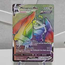 Pokemon TCG Metagross VMAX (Secret) 208/198 Swsh06: Chilling Reign Holo - NM - Image 1