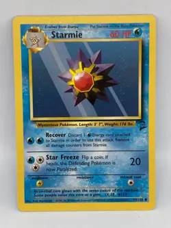 Vintage Pokemon 2000 Base Set 2 - Starmie - 94/130 - NM - Image 1