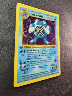 Pokemon Poliwrath Base Set Shadowless 1st Edition Holo Rare #13 - Image 3