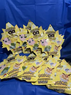 Gold Plated 24K Pokemon Sticker Korean Striking Popping Candy 8 Packs Sealed - Image 1