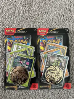 Pokemon TCG Tyranitar & Meowscarada Single Blister Booster Pack Mega Evolution - Image 1