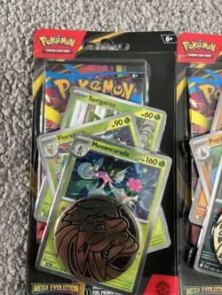 Pokemon TCG Tyranitar & Meowscarada Single Blister Booster Pack Mega Evolution - Image 3