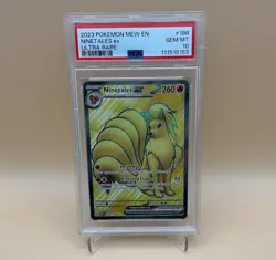 2023 POKEMON MEW EN-151 ULTRA RARE #186 NINETALES EX PSA 10 - Image 1