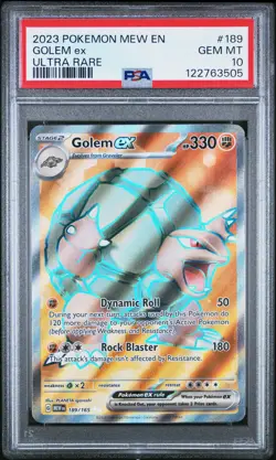 2023 Pokemon Mew EN-151 Golem EX Ultra Rare PSA 10 #189 - Image 1