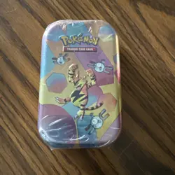 Pokemon TCG: Scarlet & Violet-151 Mini Tin, Electabuzz and Magnemite artwork - Image 1