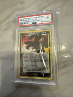 2021 POKEMON CELEBRATIONS CLASSIC COLL #17 UMBREON-GOLD STAR PSA 9 MINT GOLD STA - Image 1