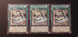 Yu-Gi-Oh! 3x Regen der Gnade, DB1-DE180, Common, 2. Auflage, Deutsch, NM/Back EX - Image 1