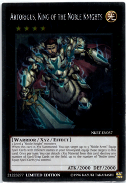Artorigus, King Of The Noble Knights - NKRT-EN037 - Platinum Rare - Yugioh - Image 1