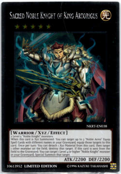 Sacred Noble Knight of King Artorigus - NKRT-EN038 - Platinum Rare - Yugioh - Image 1