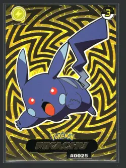 crystal card collection pokemon PIKACHU #0025 *GOLD CARD SHADOW* - Image 1