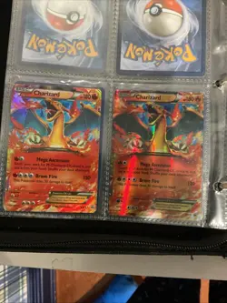 Pokemon Charizard EX Card Pair Mega Ascension Brave Fire Holo - Image 1