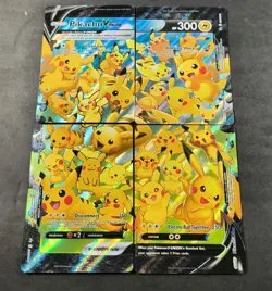 Pokemon Pikachu V-Union 4 Card Set SWSH139-SWSH142 Holo Promo Cards NM - Image 1