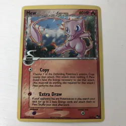 2007 MEW HOLO POKEMON TCG 3/17 POP SERIES 5 ERROR UPSIDE DOWN BACK CARD LP/MP - Image 1