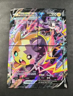 Pokemon Morpeko V-Union 4 Card Set SWSH287-SWSH290 Holo Promo Cards NM - Image 1