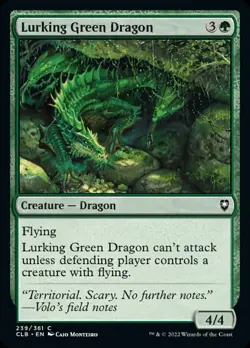 Lurking Green Dragon [Commander Legends: Battle for Baldur's Gate] Magic MTG - Image 1