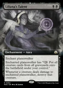 1 x Liliana's Talent - Foil - Extended Art - Commander: March of the Machine - L - Image 1