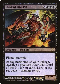 Lord of the Pit (Premium Foil) [Tenth Edition] Magic MTG - Image 1