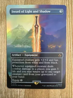 MTG SWORD OF LIGHT AND SHADOW BORDERLESS FOIL Assassin's Creed NM - Image 1