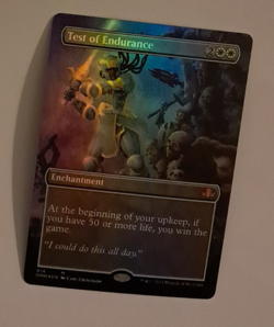 Test of Endurance Borderless FOIL Magic the Gathering Dominaria Remastered MTG - Image 1