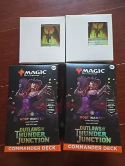 Magic the Gathering Outlaws of Thunder Junction Commander Deck Deluxe Bundle X 2 - Image 1