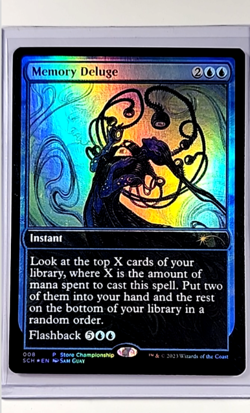 2023 MTG Magic the Gathering SCH Store Championship Foil #8 Memory Deluge - Image 1