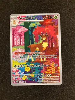 Sawsbuck Illustration Rare SV05: Temporal Forces 166/162 NM - Pokemon TCG - Image 1