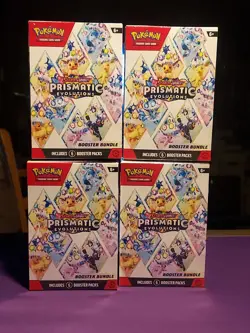 POKEMON PRISMATIC EVOLUTIONS BOOSTER BUNDLE⚡LOT OF 4⚡NEXT DAY FAST SHIPPING⚡ - Image 1