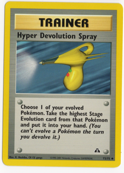 Hyper Devolution Spray 73/75 Neo Discovery TRAINER Pokemon Card - Image 1