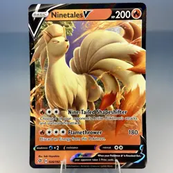 Ninetales V 026/192 Ultra Rare Holo SWSH02: Rebel Clash Pokemon TCG Near Mint - Image 1