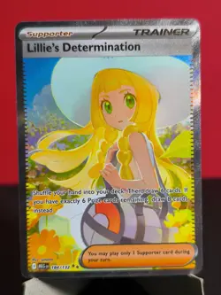 Lillie's Determination 184 Mega Evolution Pokemon TCG NM MEG 184/132 SIR - Image 1
