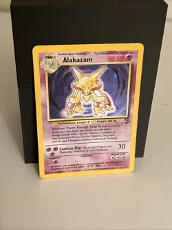 Pokemon Holo Alakazam Base Set 2- 1/130 - Holo Rare MP - Image 1