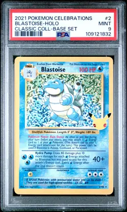 2021 POKEMON CELEBRATIONS CLASSIC COLL #2 BLASTOISE-HOLO PSA 9 - Image 1